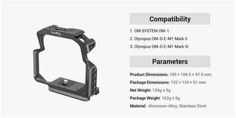 SmallRig OM SYSTEM OM 1 için Kamera Kafesi 3948