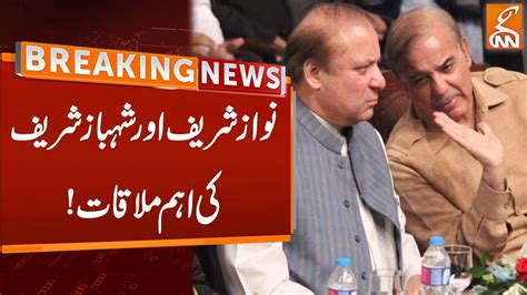 Nawaz Sharif And Shehbaz Sharif Important Meeting Breaking News Gnn