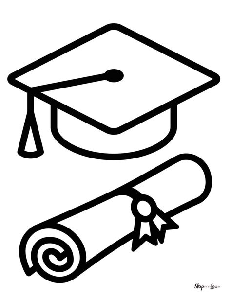 Graduation Coloring Pages | Skip To My Lou | Graduation hat, Graduation ...