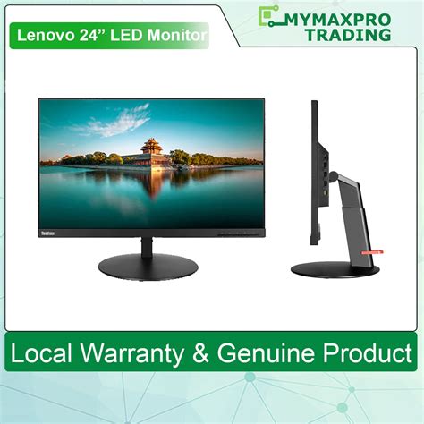 Lenovo Thinkvision T24i 20 24 Led Monitor 1920 X 1080 Full Hd Vga Hdmi Displayport Refurbished