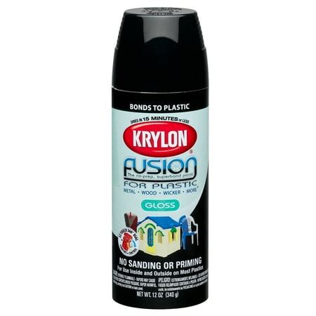 Krylon Fusion Spray Paint, Gloss Black - Walmart.com