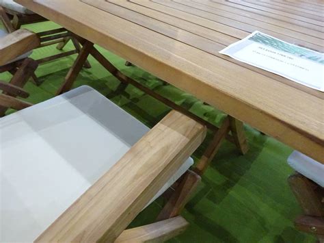 Mesa Madera Teka Ecija De Hevea Jard N Terraza Madera