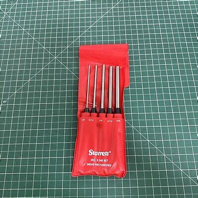 Starrett Long Drive Pin Punch Pc Set S Pc W Pouch No Box H