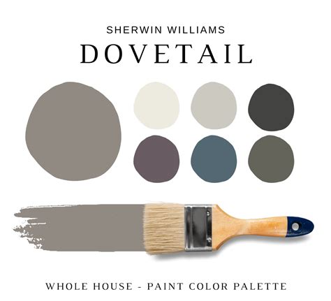 Sherwin Williams DOVETAIL Color Palette, SW Dovetail Exterior Paint ...