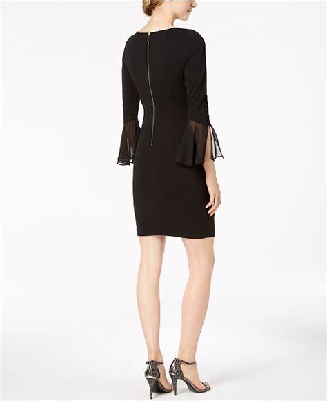 Calvin Klein Petite Ruffled Sleeve Sheath Dress And Reviews Dresses