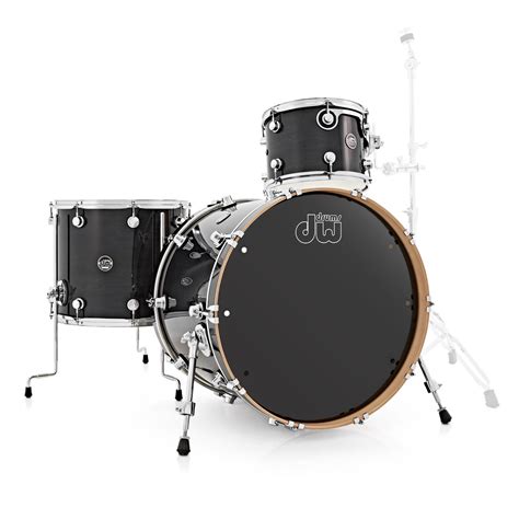 Dw Drums Performance Series 22 3 Piece Shell Pack Ebony Stain