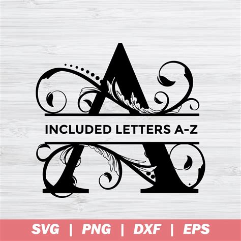 Split Monogram Svg Split Letters Svg Split Monogram Letters Svg