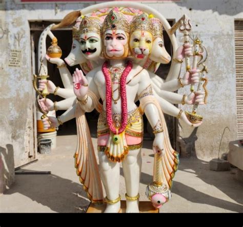 Marble Panchmukhi Hanuman Murti Size 36 Inch At Rs 45000 In Alwar