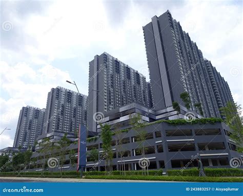 high rise residential apartment building  modern facade design