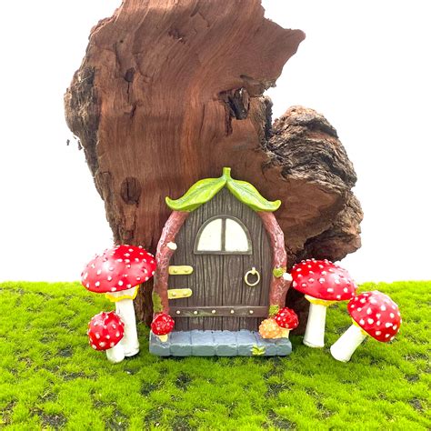 Fairy Door And Mushroom Set Glow In The Dark Steph The Fairy Maker