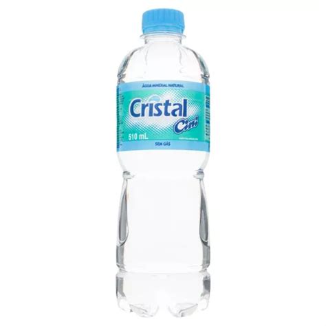 Água mineral Cristal Cini sem gás garrafa 510 mL MercadoLivre