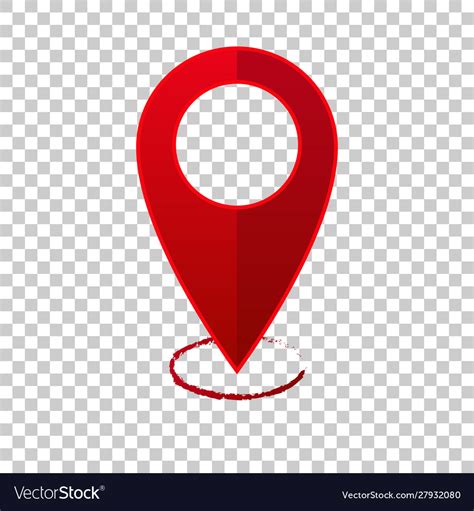 Image Positioning On Map Mark Icon Red Icon Vector Image