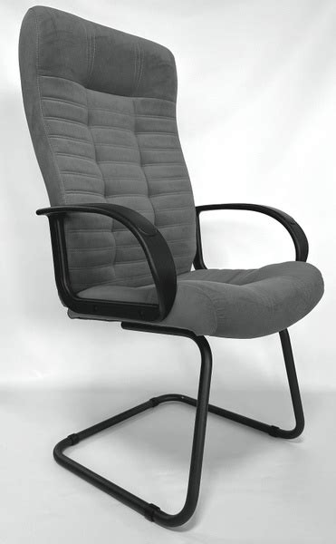 Офисное кресло на полозьях StylChairs Атлант Ультра, обивка велюр, цвет ...