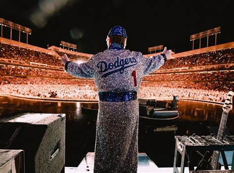 Elton John Recreates His Iconic 1970s Bedazzled Dodgers Look For Final