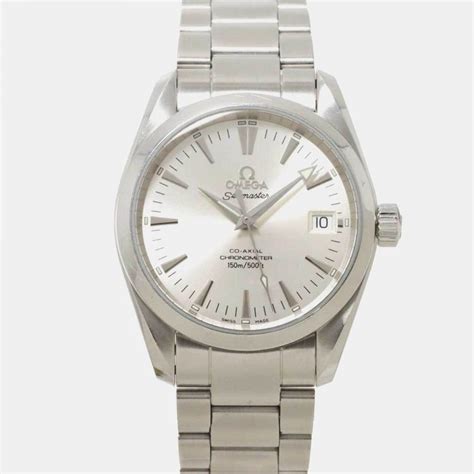 Omega Silver Stainless Steel Seamaster Aqua Terra Automatic Men S