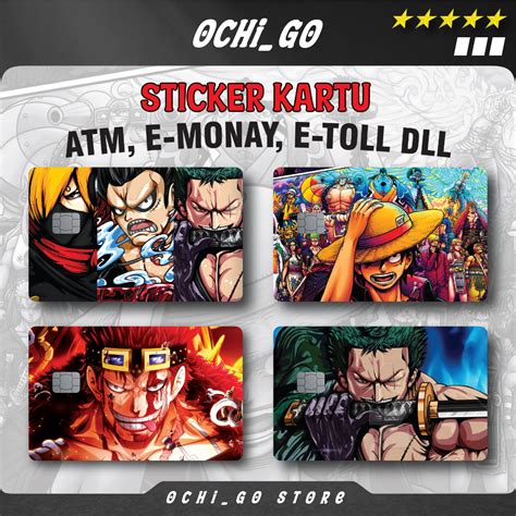 Jual Stiker Sticker Kartu Atm Garskin Skin Card Atm Anime One Piece