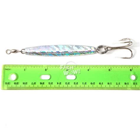 Pcs Oz Fishing Diamond Jig Mylar Holographic Laser Jigs With A Treble