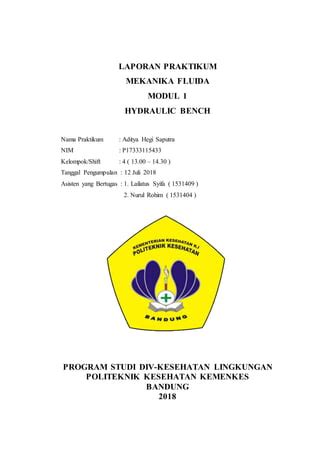 Laporan Praktikum Mekanika Fluida Hydraulic Bench Itb Modul Pdf