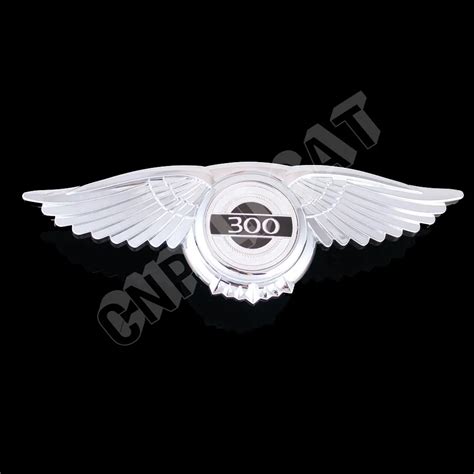 3D Chrome Angel Wing 300 Logo Car Front Hood Bonnet Emblem Decal