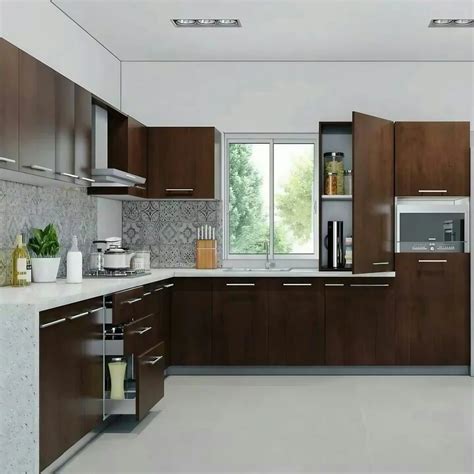 Wooden L Shape Modular Kitchen Cabinets At Rs Square Feet In