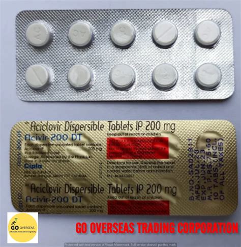 Acivir Acyclovir Mg Tablet At Rs Stripe Acyclovir Tablets In