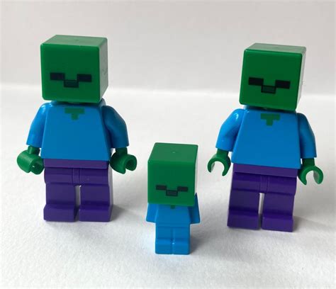 Lego Minecraft Minifigur 3x Zombie 2x Min010 1x Min057 Kaufen Auf