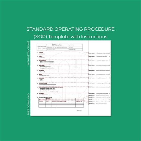 Standard Operating Procedure SOP Template With Instructions