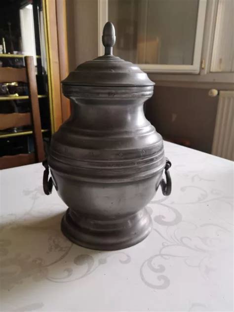 Ancienne Soupi Re En Tain Pot Avec Couvercle Poin Ons Fleur De Lys Eur