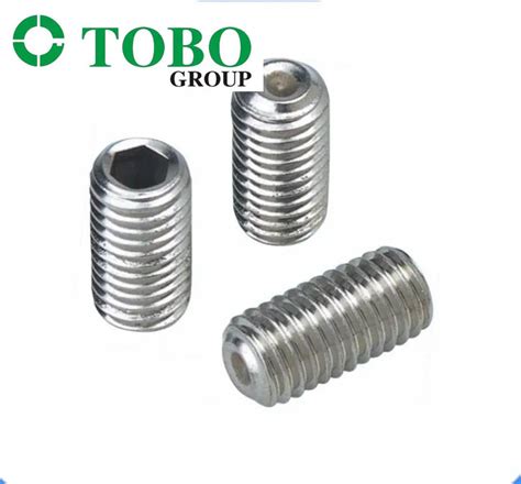 Tobo Supply Din Hex Socket Headless Screws Of Stainless Steel