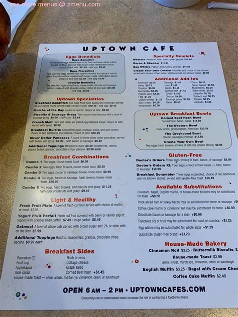 Online Menu Of Uptown Cafe Restaurant Carmel Indiana 46032 Zmenu