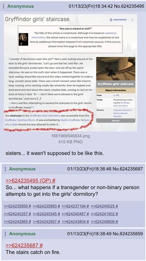 Anons Discuss Trans In Harry Potter R Greentext Greentext Stories