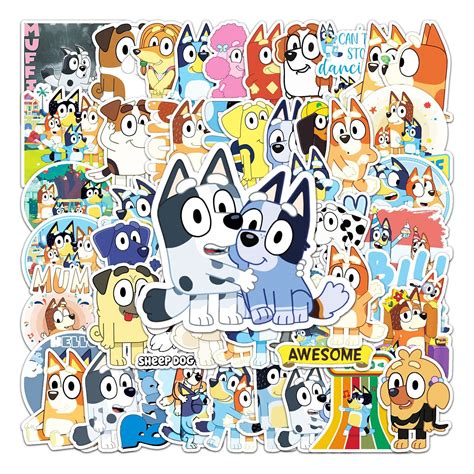 Buy Bluey Sticker Pcs Cute Stickers For Water Bottles Bingobluey