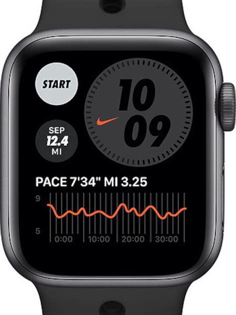 Apple Watch Se Nike Aluminium 44mm Αδιάβροχο με Παλμογράφο Anthracite