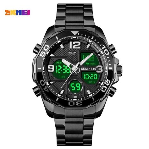 Jual SKMEI Jam Tangan Analog Digital Pria Stainless Steel 1649