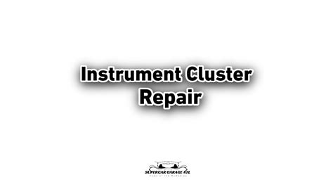 Instrument Cluster Repair – SUPERCAR GARAGE ATL - Home of the McMedics!