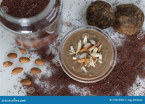 Ragi Porridge Sweet Ragi Malt India Royalty Free Stock Image