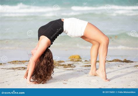 Woman Performing A Backbend Stock Image Image 33176051