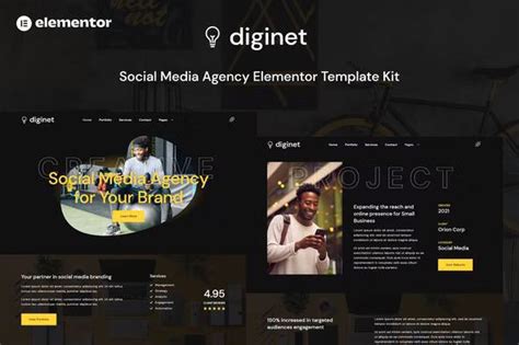 V Diginet Social Media Marketing Agency Elementor Template Kit