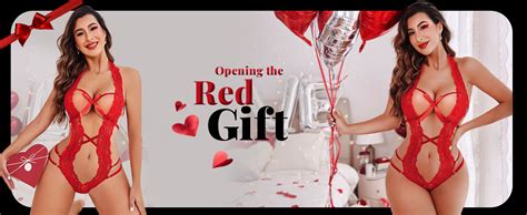 Amazon Avidlove Women Deep V Halter Lingerie Teddy One Piece Bodysuit Lace Babydoll