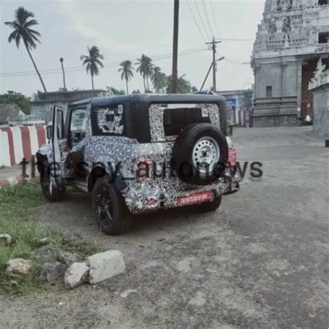 More images: Mahindra Thar with black alloy wheels spied | Team-BHP