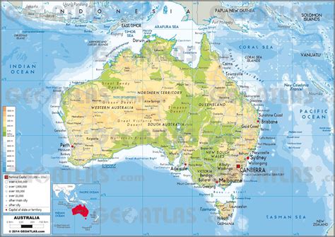 Drab Australien Karte Free Vector - Www