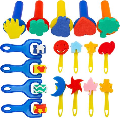 Phogary Pi Ces Ponges De Peinture Pour Enfants Ponge Brosses De