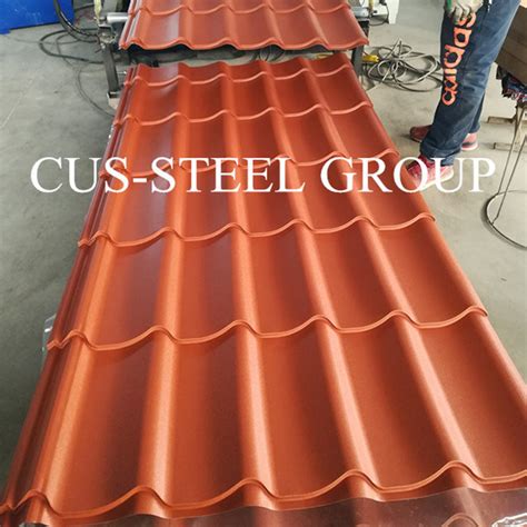 Texture Long Span Ral Color Coated Glazed Steel Roofing Sheet China