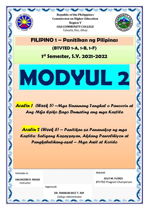 Modyul Aralin Panitikan Ng Rehiyon Mga Manunulat Ng Rehiyon Hot Sex