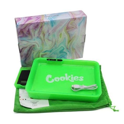 Cookies Led Rolling Tray With Scale Manual With Weed Etsy