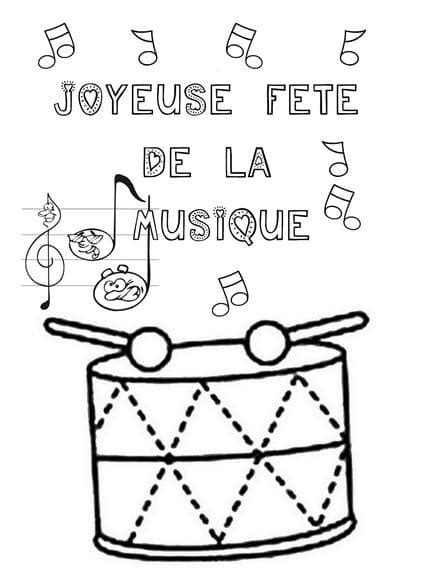 Coloriage Fete de la Musique 5 télécharger et imprimer gratuit sur