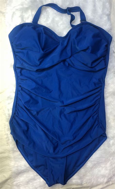 Coco Cabana Blue One Piece Swimsuit Women S Fashion Swimwear Bikinis And Swimsuits On Carousell