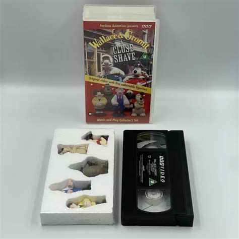 Wallace Gromit A Close Shave Inc Sealed Collectable Figures Vhs