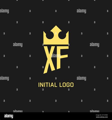 Monogram Xf Logo Shield Crown Shape Elegant And Luxury Initial Logo