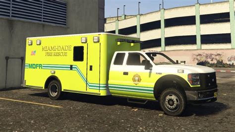 Vapid Ambualnce Miami Dade Fire Rescue Skin Gta Mods